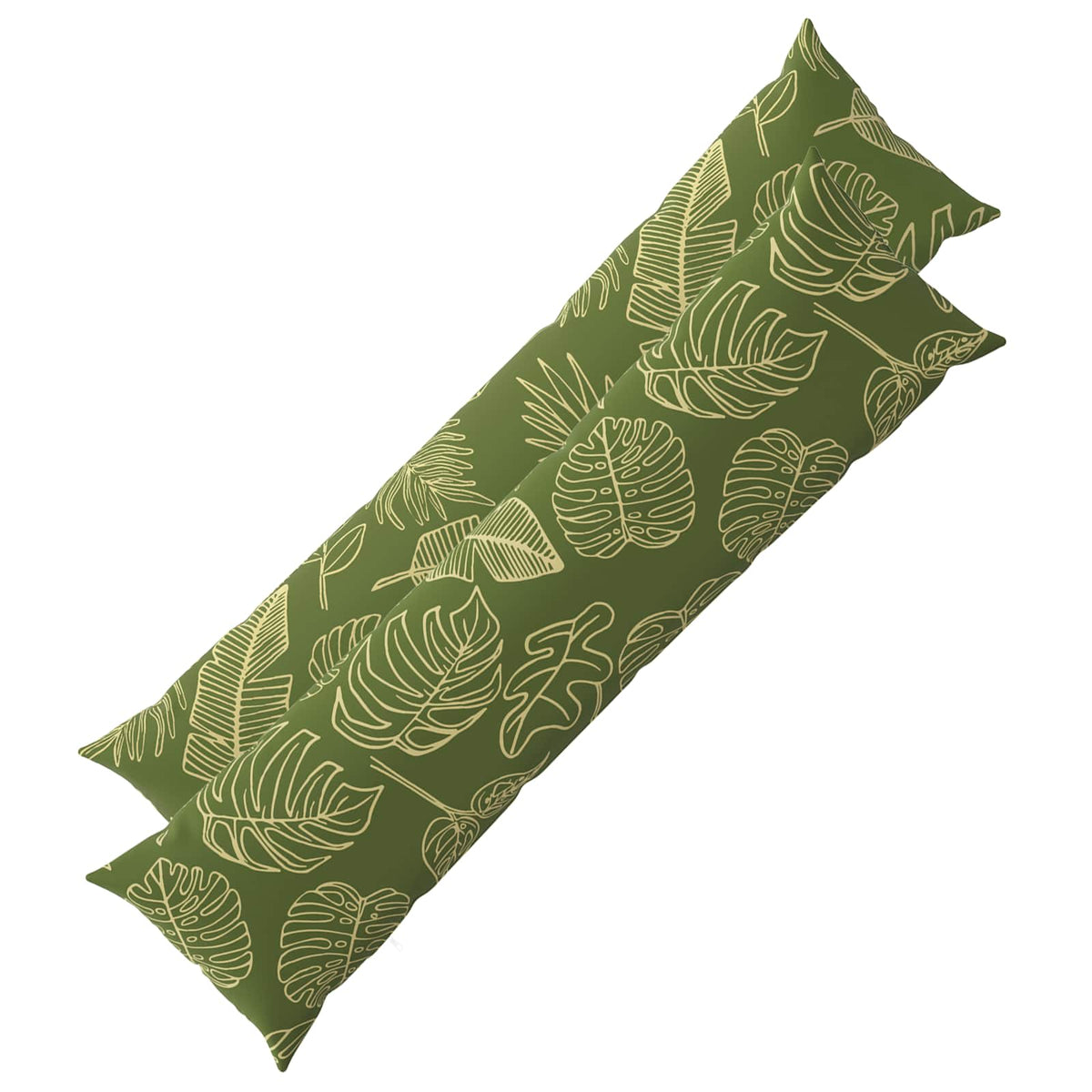 Vidaxl kussensloop 2 pcs heerlen bladontwerp 40 x 145 cm polyester