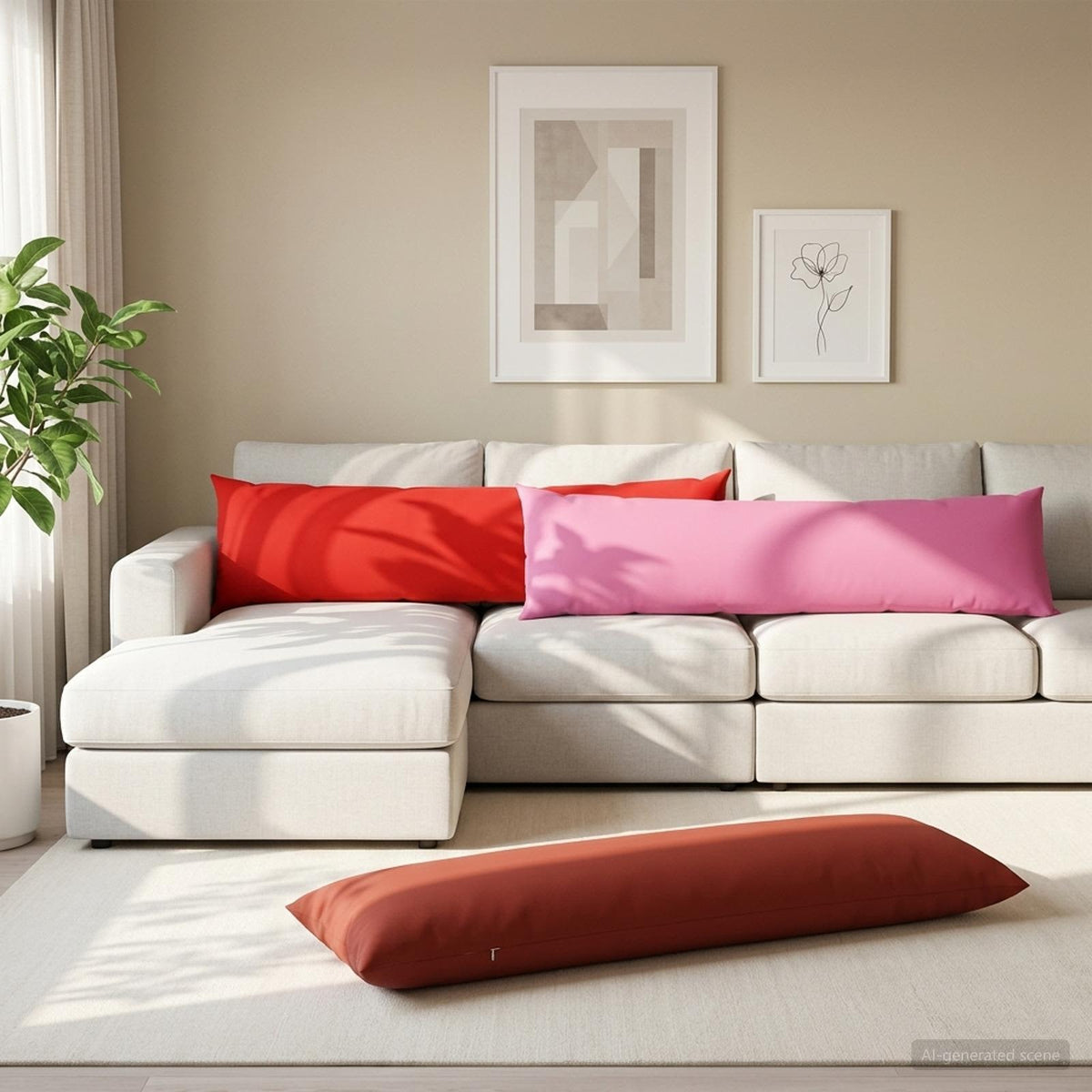 Vidaxl kussensloop heerlen roze 40 x 145 cm polyester