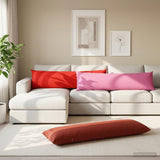 Vidaxl kussensloop heerlen roze 40 x 145 cm polyester