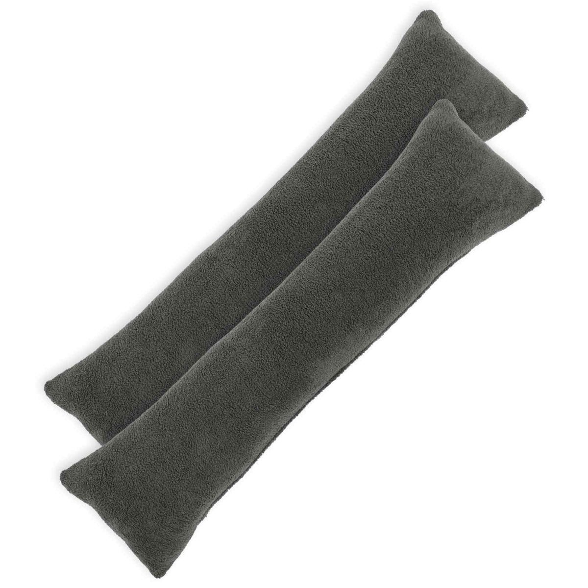 Vidaxl kussensloop 2 pcs heerlen donkergrijs 40 x 145 cm bouclé