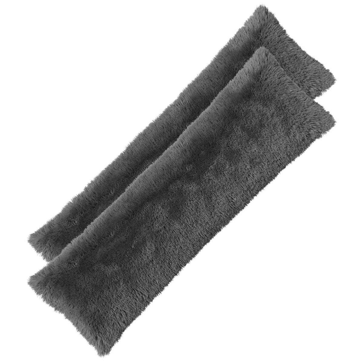 Vidaxl kussensloop 2 pcs heerlen lichtgrijs 40 x 145 cm pv fleece