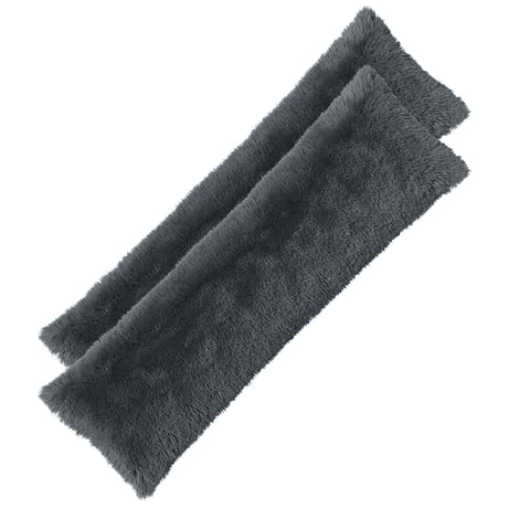 Vidaxl kussensloop 2 pcs heerlen antracietkleurig 40 x 145 cm