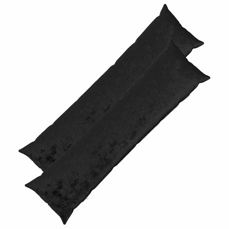 Vidaxl kussensloop 2 pcs heerlen zwart 40 x 145 cm flanel