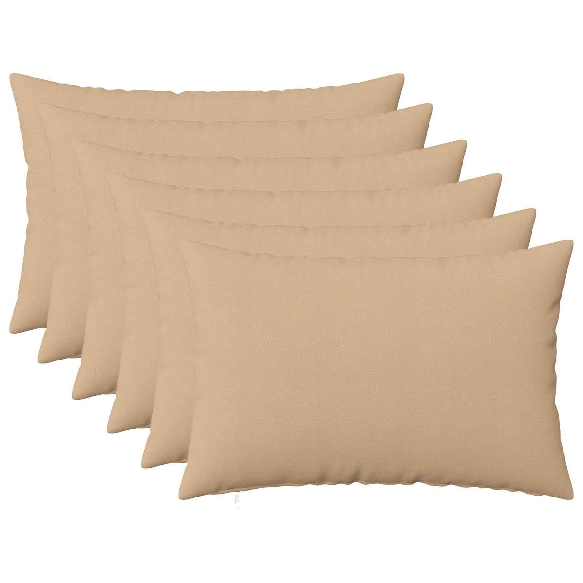 Vidaxl kussensloop 6 st heerlen crèmekleurig 40 x 60 cm stof