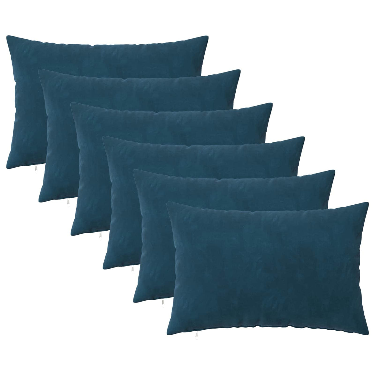 Vidaxl kussensloop 6 st heerlen blauw 40 x 60 cm fluweel