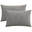 Vidaxl kussensloop 2 pcs heerlen lichtgrijs 40 x 60 cm corduroy