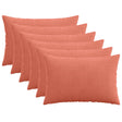 Vidaxl kussensloop 6 pcs heerlen rood-oranje 40 x 60 cm corduroy