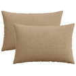 Vidaxl kussensloop 2 pcs heerlen bruin 40 x 60 cm corduroy