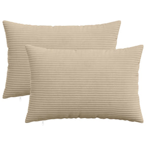 Vidaxl kussensloop 2 pcs heerlen taupe 40 x 60 cm corduroy