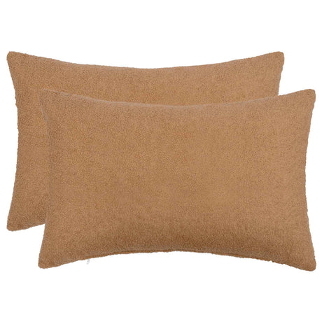 Vidaxl kussensloop 2 pcs heerlen beige 40 x 60 cm bouclé
