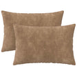 Vidaxl kussensloop 2 pcs heerlen taupe 40 x 60 cm microfiber fleece