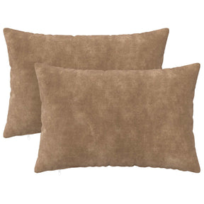Vidaxl kussensloop 2 pcs heerlen taupe 40 x 60 cm microfiber fleece
