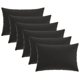 Vidaxl kussensloop 6 pcs heerlen zwart 40 x 60 cm polyester