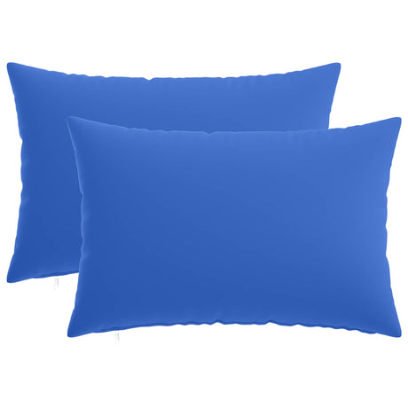 Vidaxl kussensloop 2 pcs heerlen koninklijk blauw 40 x 60 cm polyester