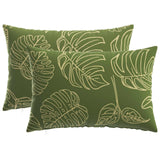 Vidaxl kussensloop 2 pcs heerlen bladontwerp 40 x 60 cm polyester