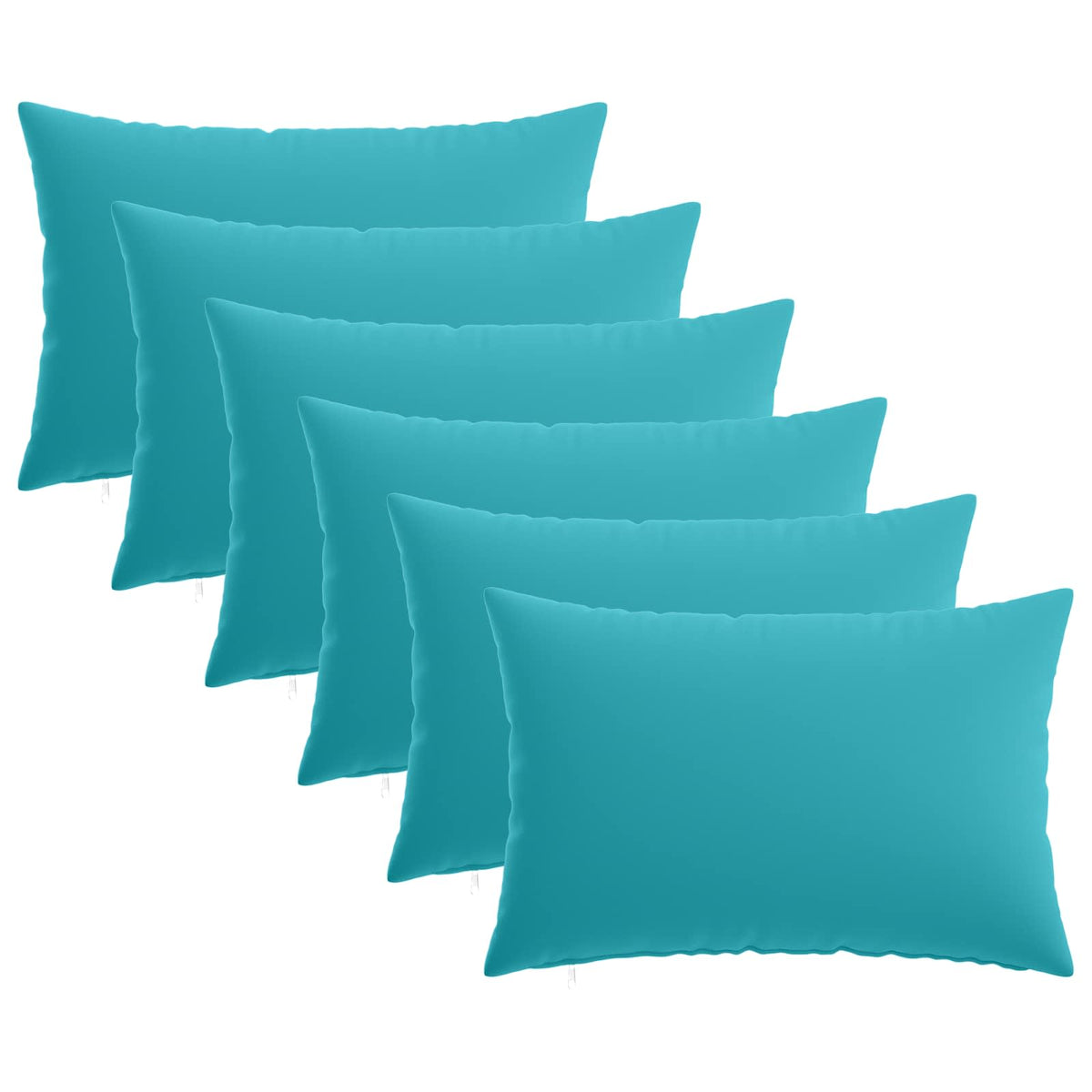 Vidaxl kussensloop 6 pcs heerlen turquoise 40 x 60 cm polyester