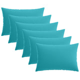 Vidaxl kussensloop 6 pcs heerlen turquoise 40 x 60 cm polyester