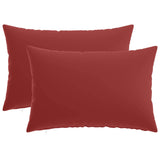 Vidaxl kussensloop 2 pcs heerlen wijnrood 40 x 60 cm polyester