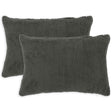 Vidaxl kussensloop 2 pcs heerlen donkergrijs 40 x 60 cm bouclé