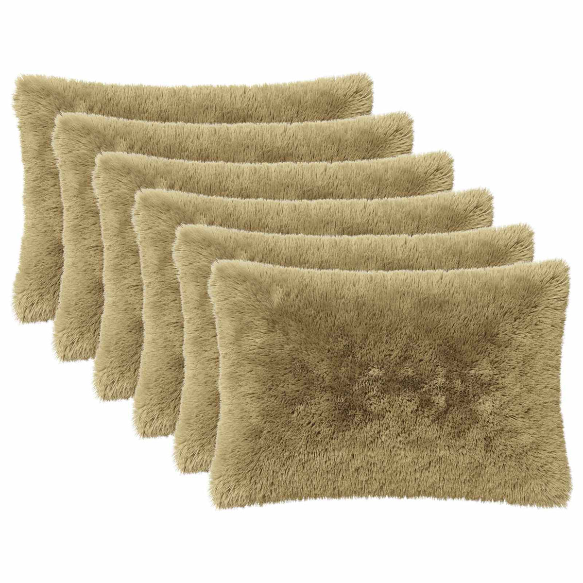 Vidaxl kussensloop 6 pcs heerlen lichtgroen 40 x 60 cm pv fleece
