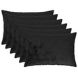 Vidaxl kussensloop 6 pcs heerlen zwart 40 x 60 cm flanel