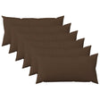Vidaxl kussensloop 6 st heerlen bruin 40 x 70 cm stof