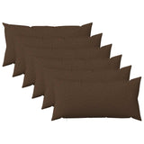 Vidaxl kussensloop 6 st heerlen bruin 40 x 70 cm stof