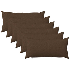 Vidaxl kussensloop 6 st heerlen bruin 40 x 70 cm stof