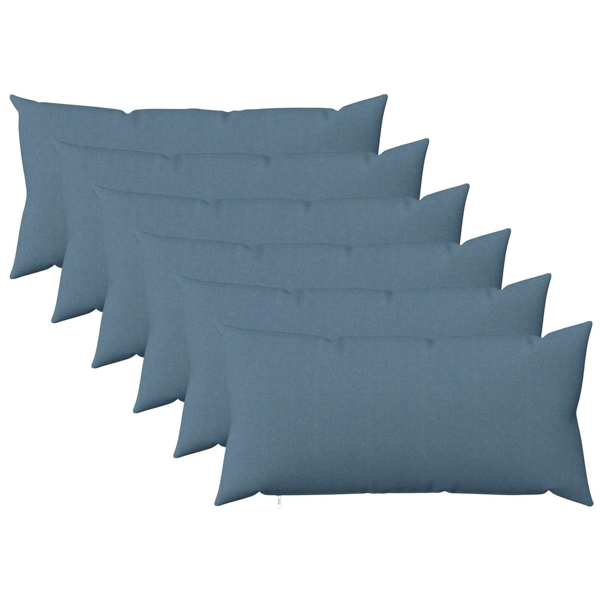 Vidaxl kussensloop 6 st heerlen jeans blauw 40 x 70 cm stof
