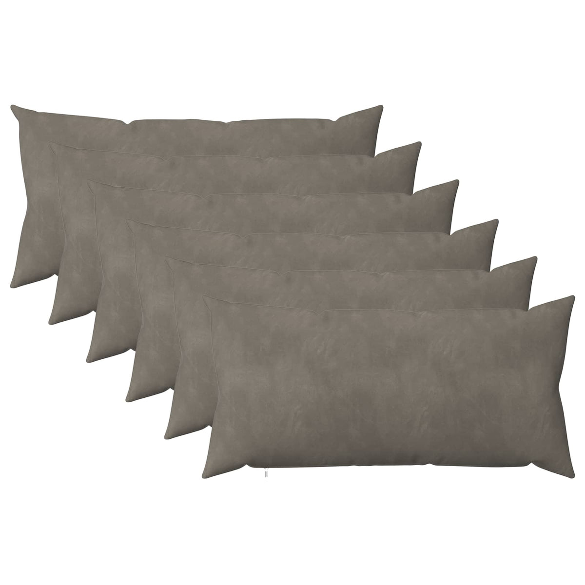 Vidaxl kussensloop 6 pcs heerlen lichtgrijs 40 x 70 cm fluweel