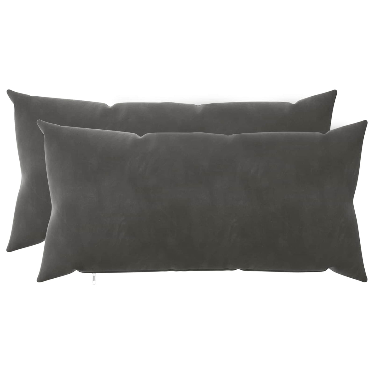 Vidaxl kussensloop 2 pcs heerlen donkergrijs 40 x 70 cm fluweel