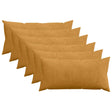 Vidaxl kussensloop 6 pcs heerlen geel 40 x 70 cm corduroy