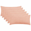 Vidaxl kussensloop 6 pcs heerlen roze 40 x 70 cm bouclé