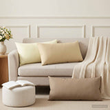 Vidaxl kussensloop 12 st heerlen taupe 40 x 80 cm polyester