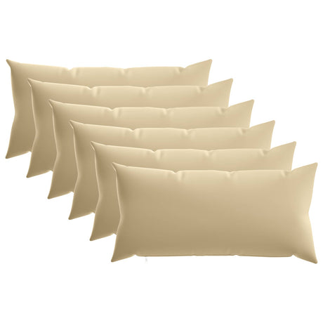 Vidaxl kussensloop 6 pcs heerlen beige 40 x 70 cm polyester