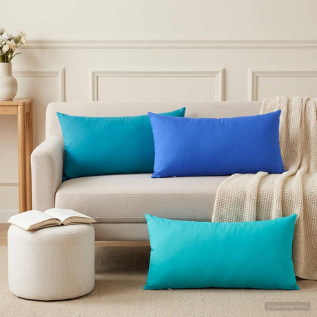 Vidaxl kussensloop 6 pcs heerlen koninklijk blauw 40 x 70 cm polyester