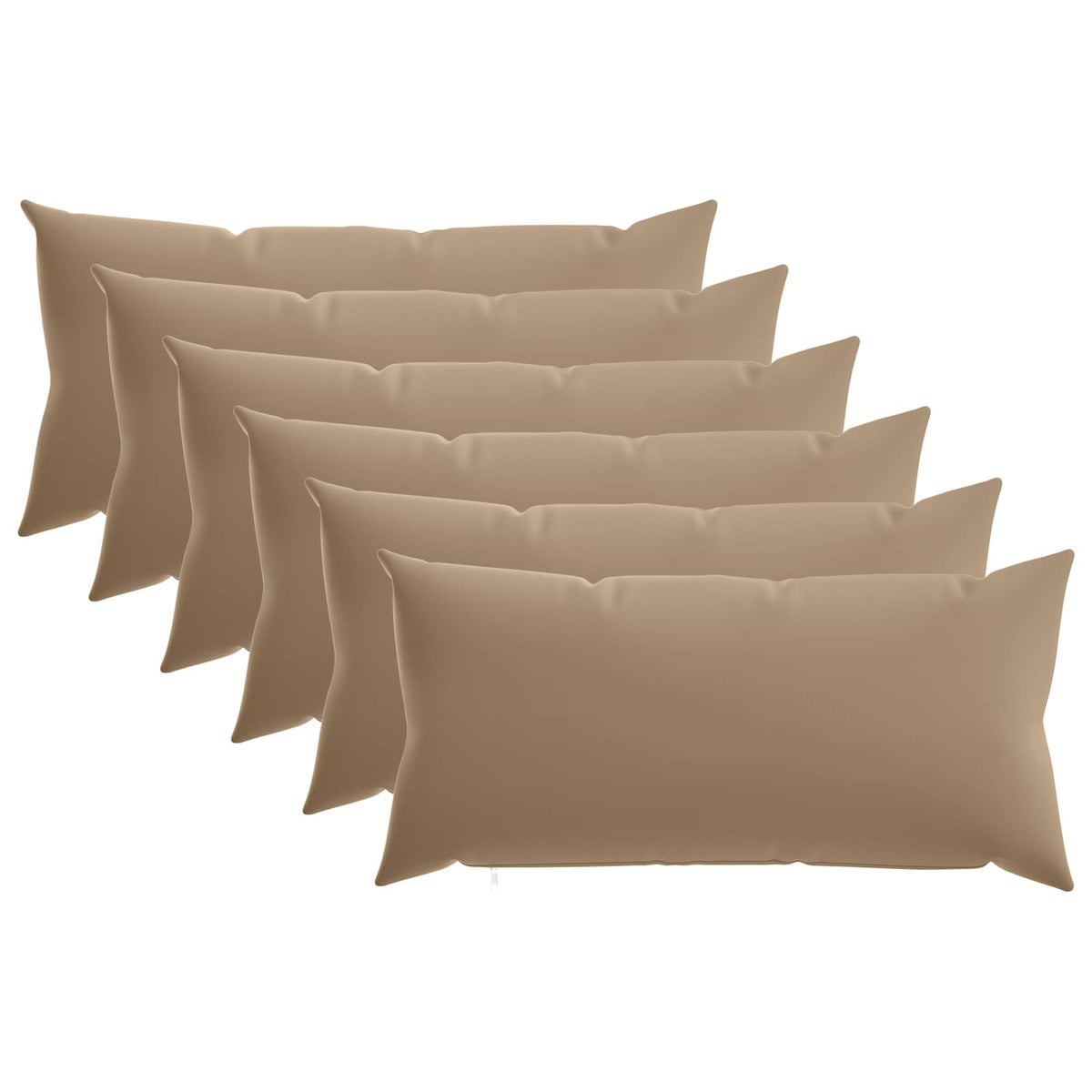Vidaxl kussensloop 6 st heerlen taupe 40 x 70 cm polyester