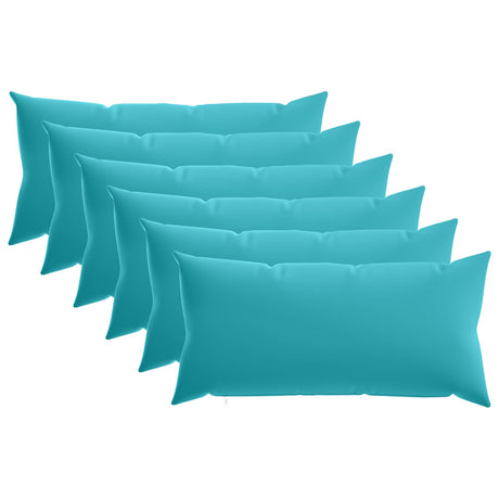 Vidaxl kussensloop 6 pcs heerlen turquoise 40 x 70 cm polyester