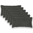 Vidaxl kussensloop 6 pcs heerlen donkergrijs 40 x 70 cm bouclé