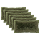 Vidaxl kussensloop 6 pcs heerlen groen 40 x 70 cm pv fleece