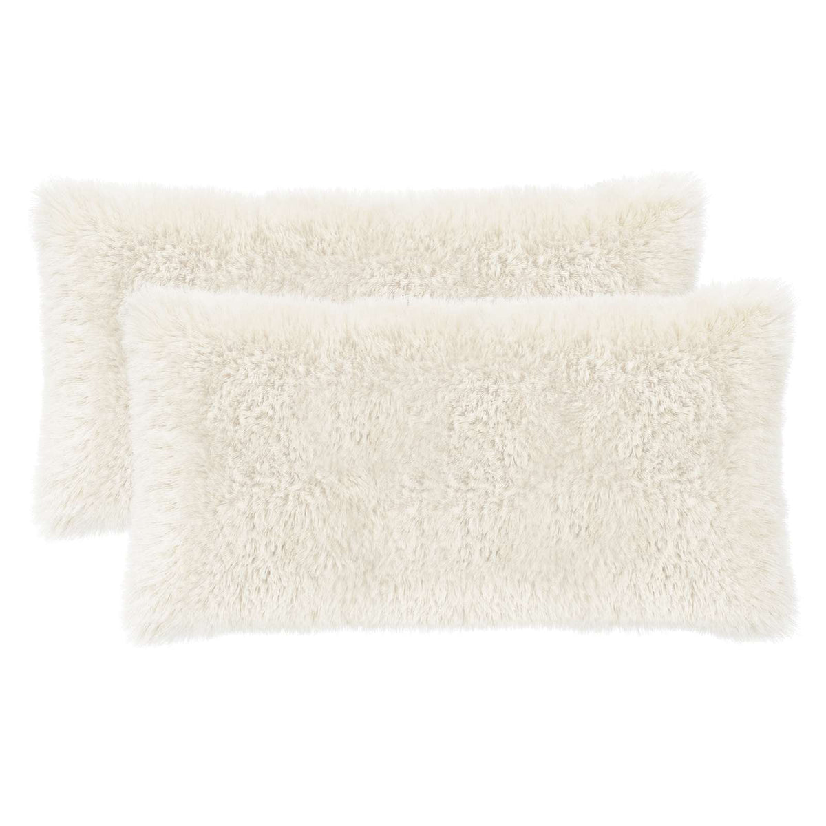 Vidaxl kussensloop 2 pcs heerlen wit 40 x 70 cm pv fleece