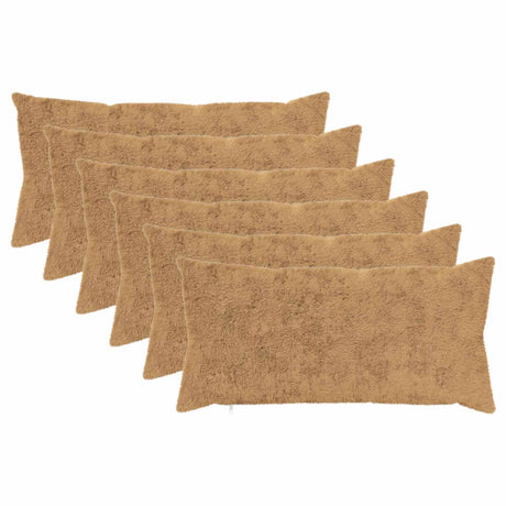 Vidaxl kussensloop 6 st heerlen taupe 40 x 70 cm nep konijnenbont