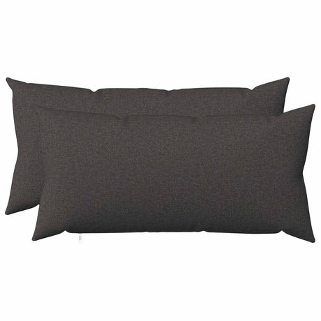 Vidaxl kussensloop 2 st heerlen donkergrijs 40 x 80 cm stof