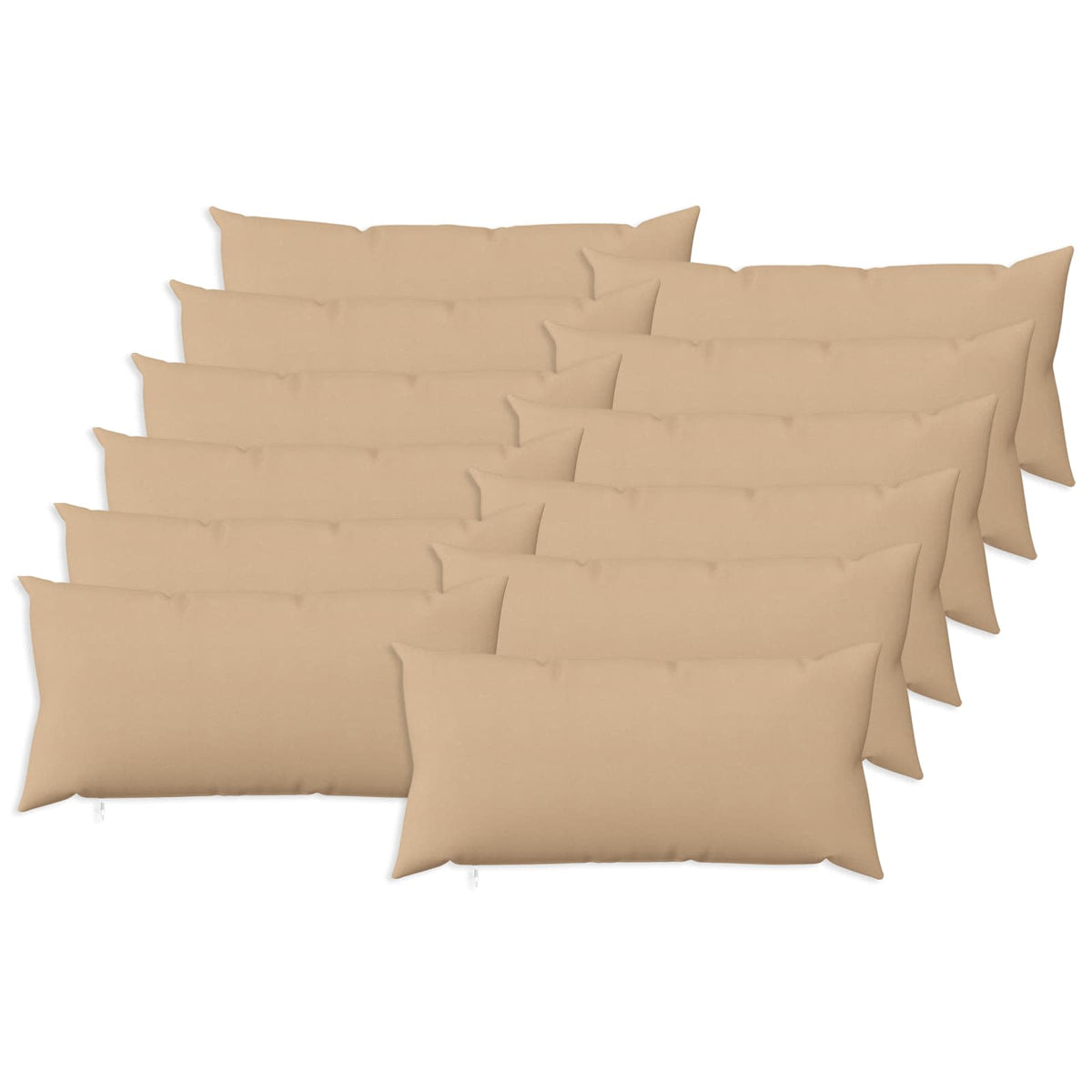 Vidaxl kussensloop 12 st heerlen crèmekleurig 40 x 80 cm stof