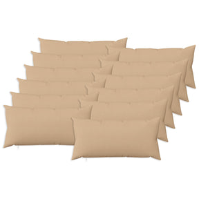 Vidaxl kussensloop 12 st heerlen crèmekleurig 40 x 80 cm stof