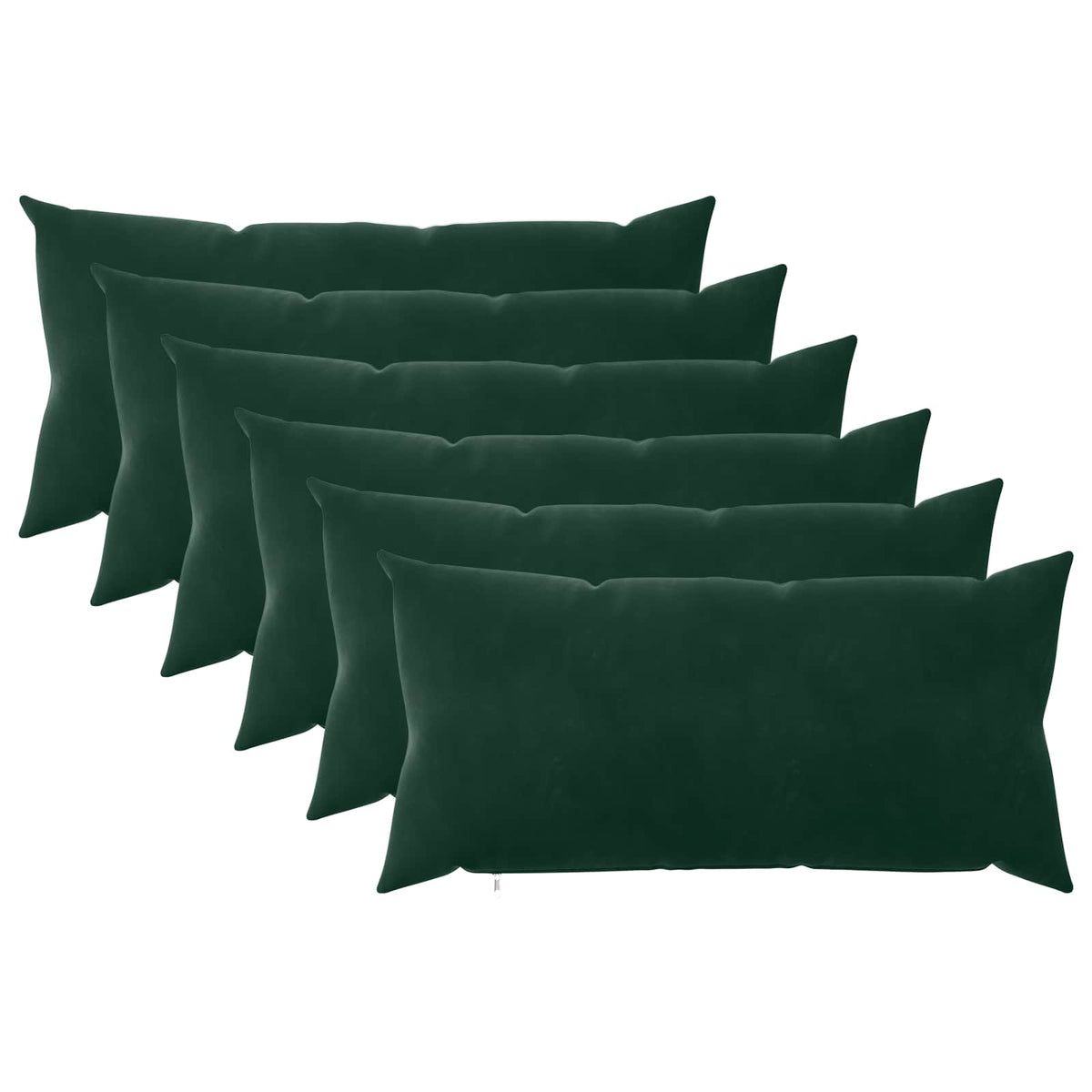 Vidaxl kussensloop 6 pcs heerlen donkergroen 40 x 80 cm fluweel