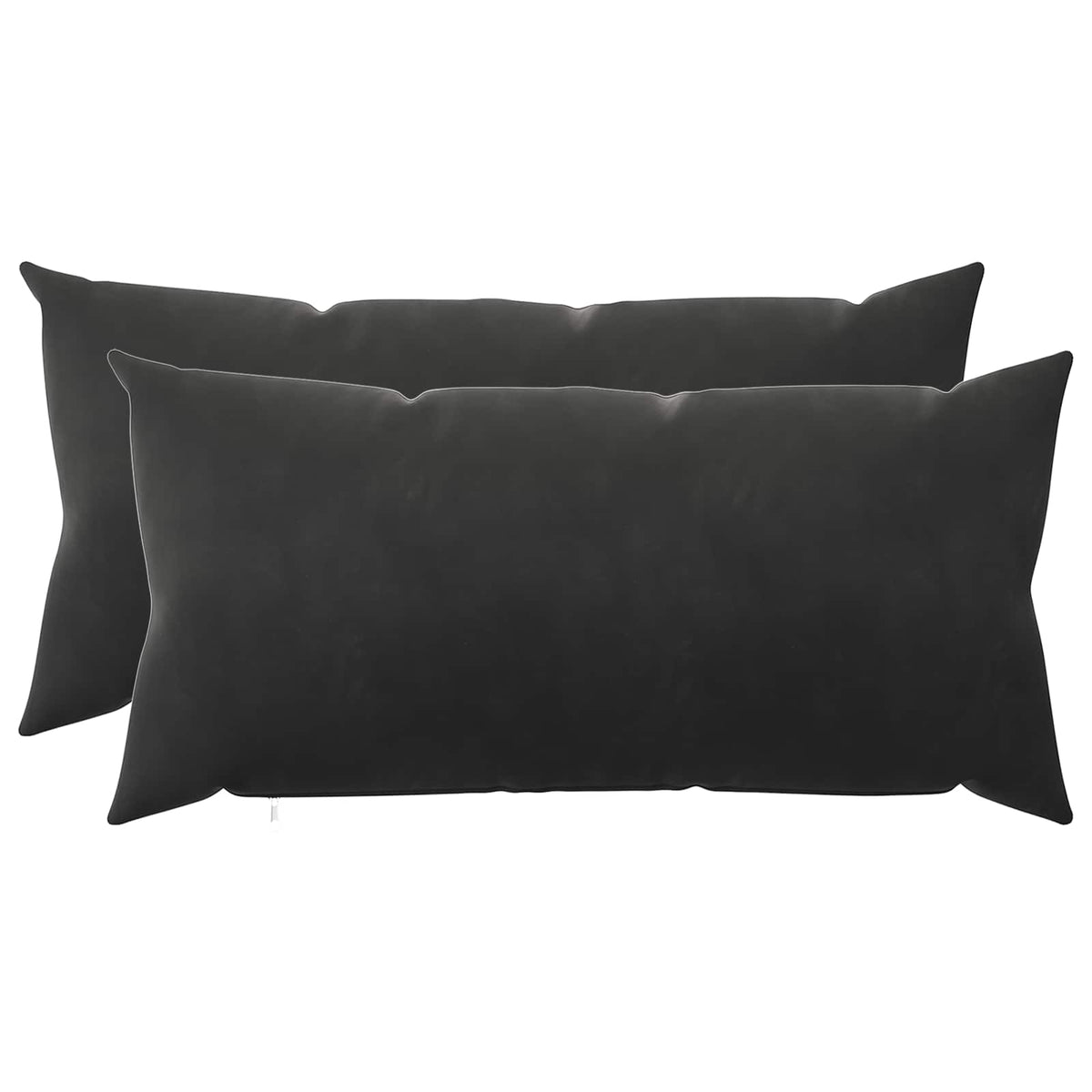 Vidaxl kussensloop 2 pcs heerlen zwart 40 x 80 cm fluweel