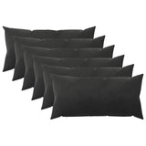 Vidaxl kussensloop 6 pcs heerlen zwart 40 x 80 cm fluweel