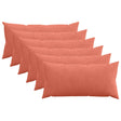 Vidaxl kussensloop 6 pcs heerlen rood-oranje 40 x 80 cm corduroy