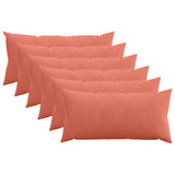 Vidaxl kussensloop 6 pcs heerlen rood-oranje 40 x 80 cm corduroy